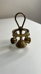 Vintage - Miniature Brass - Cup Stand & 4 Cups - Ideal For Dolls House 2” - Picture 1 of 3