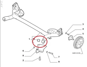 FIAT PUNTO 188 TT I MODELLI SILENT BLOCK PONTE POSTERIORE PER 46761279  - Foto 1 di 3