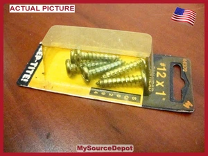KEEP-TITE 6 PIECES,#12 X 1",PAN HEAD,SHEET METAL SCREWS - Imagen 1 de 3