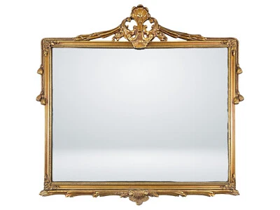 Espejo, cuerda y borlas de madera dorada tallada, siglo XX Foto 1 de 4