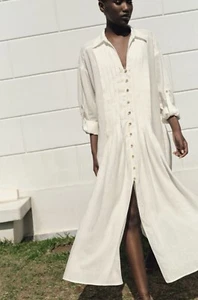 ZARA TUNIKA KLEID MIT NADELN UND BIESEN - Bild 1 von 8