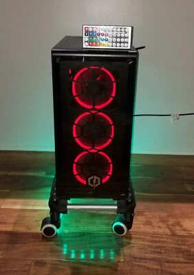 2n1 Escritorio Gamer PC Torre Estuche Soporte Escritorio Bajo Piso Rueda Rodante Foto 1 de 4