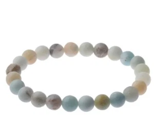 Handmade Gemstone Bracelet Round Beads Stretch Healing Amazonite Bracelet - Picture 1 of 2