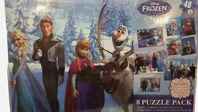  DISNEY FROZEN 8 PUZZLE PACK 48 PIECES EACH PUZZLE - Image 1 of 4
