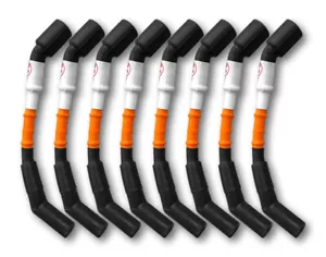 Kooks For 10mm Spark Plug Wires - Orange & Black Boots 750203 Set - Bild 1 von 3