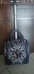 Ted Baker Dafni - Kyoto Gardens Rolling Wheeled Travel Bag - Blue Carryon Nice - Picture 1 of 19
