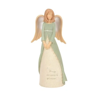 Enesco Foundations Things are Going to Get Easier Angel Figurine 7.68 Inch - Image 1 of 2