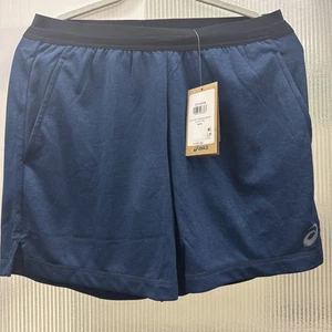 Asics Brand New Mens M Net training shorts 2031B948 Blue - Picture 1 of 9