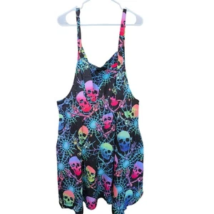 Skull Dress 3x Womens Plus Size Halloween Grunge Goth Party Costume Cos Play - Picture 1 of 4