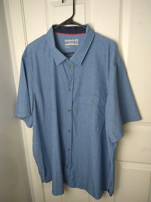 Avalanche Men Short Sleeve Lightweight Blue Shirt XXL outdoor performance Collar - Image 1 of 4