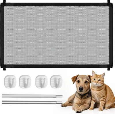 Langfristiger Schutz für Haustiere: Treppenschutzgitter 110x72 cm, Ausziehbar - Bild 1 von 4