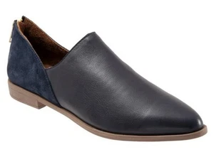 bueno Beau Pointed Toe Loafer Black Suede & Leather Combo Sz 40 - Picture 1 of 10