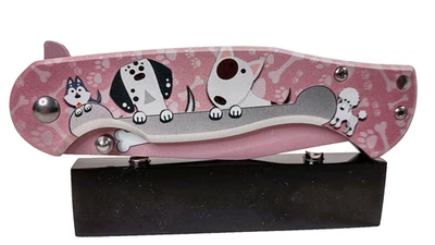 Pink Pets Doggie Pocket Knife -Assisted Opening 8' Open w/3.5" Blade -New in Box - Image 1 of 4