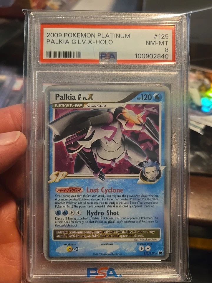 2009 POKEMON PLATINUM #125 PALKIA G LV.X-HOLO PSA 8 - Image 1 of 2