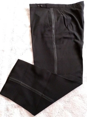 Pantalones Clásicos DE COLECCIÓN Raytex Diamante Negro HOMBRE PANTALONES 38x30 Lana Inglaterra Foto 1 de 4