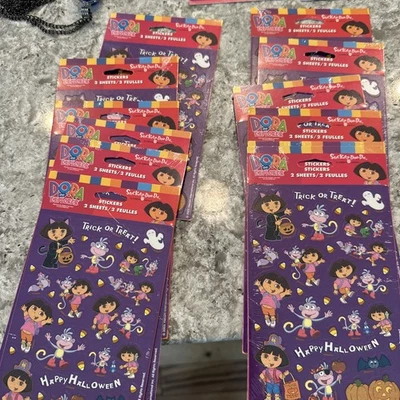(LOT OF 12) Dora THE EXPLORER Halloween Stickers Nickjr - Image 1 of 3