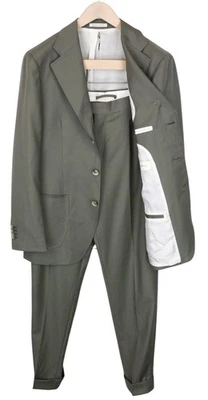 SUITSUPPLY Havana Tulip Men's Suit UK38R Slim Green Pure Wool Super 110's 2Pc - Image 1 of 4