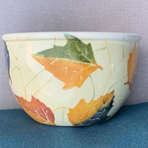 Cuenco grande para servir Ceramiche Alfa hecho en Italia otoño otoño hojas - Imagen 1 de 15