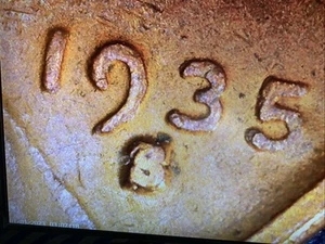 1935 S/S Wheat Penny RPM S Over S Error Repunched Mint Mark - Picture 1 of 6
