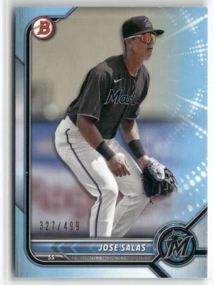 2022 Bowman #BP-30 Jose Salas Prospects Sky Blue #/499 ☘️1A6 - Image 1 of 2