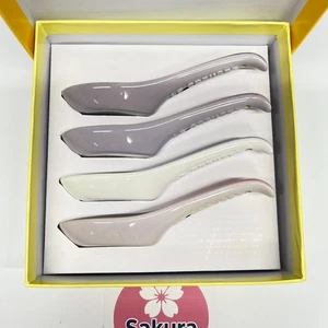 Le Creuset Renge Chinese Spoons Set of 4 Pastel Multicolor BP/C/PP/PB  Japan New - Picture 1 of 15