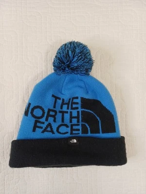 Chapéu de esqui THE NORTH FACE multicolorido tamanho único logotipo grande azul preto  - Imagem 1 de 4