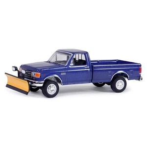 1/64 1991 Ford F-250 XL 4x4 with Snow Plow, Blue Collar Series 13 35280-E - Picture 1 of 3