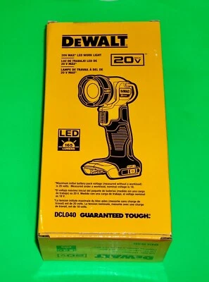 DEWALT DCL040 A BATERÍA INALÁMBRICO 20V MAX LED LUZ DE TRABAJO HERRAMIENTA DESNUDA Foto 1 de 4