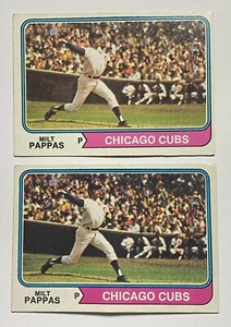 1974 Topps #640 Milt Pappas Chicago Cubs Lot 2 Cards - Picture 1 of 14