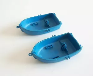 PLAYMOBIL (Z5c01) MER - Lot of 2 Small Blue Boats 3865 Yellow - Picture 1 of 1