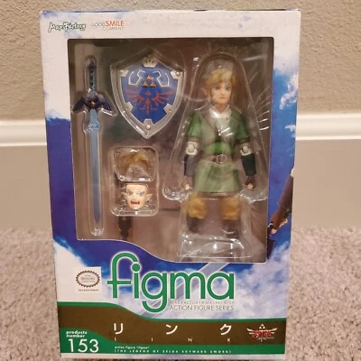 Figura de acción Figma 153 Legend of Zelda Skyward Sword Link auténtica sin usar, en caja sellada Foto 1 de 4