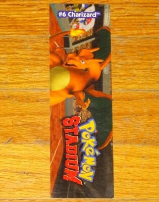 VINTAGE 2000 POKEMON STADIUM GAME BOY N64 PROMO BOOKMARK~CHARIZARD~RARE! - Image 1 of 2