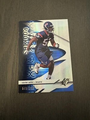 2008 SPx Rookies /999 #150 XAVIER ADIBI Houston Texans ROOKIE Card RC - Image 1 of 3