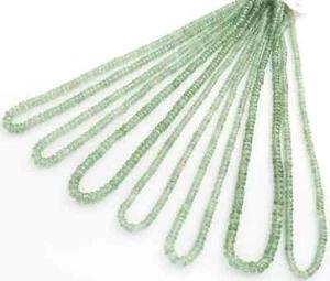 1 Strand Mint Green kyanite Faceted Rondelles - Gemstone Rondelles - 4mm-5mm - Picture 1 of 5