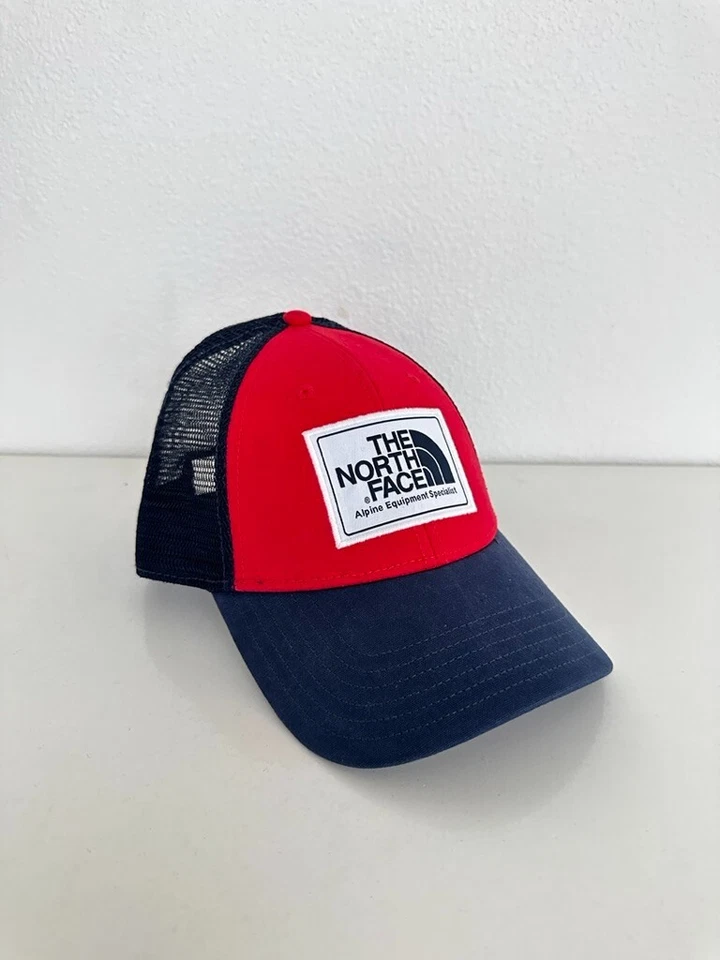 The North Face Mudder Trucker Snapback Sombrero Rojo Urbano Azul Marino Ajustable América EE. UU. Foto 1 de 4