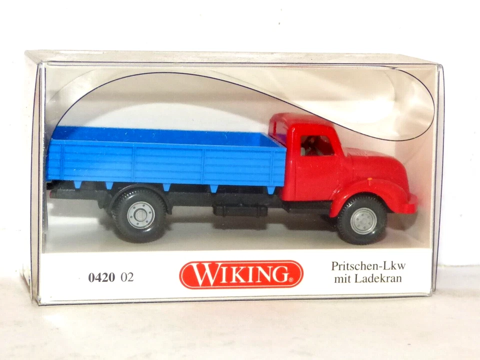 WIKING 042002 Flatbed Truck With Crane Magirus S 3500 HO 1 87