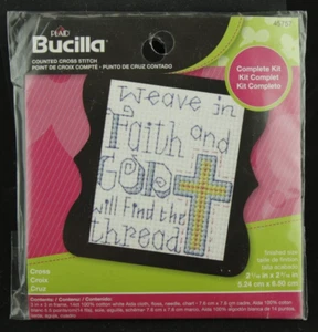 Bucilla Counted Cross Stitch 45757 Weave In faith God Will Find The Thread MINI - Picture 1 of 3