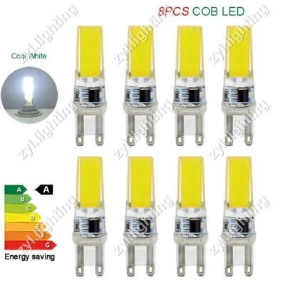 8X G9 LED bulbs COB 6W AC 240V lights bead Capsule corn SMD chip Cool white lamp - Image 1 of 4