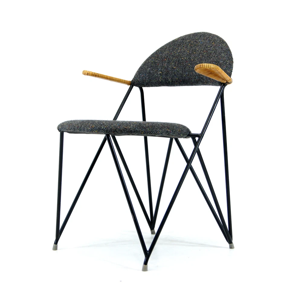 Fauteuil de bureau rétro vintage danois canne fauteuil de bureau années 50 60 milieu du siècle moderne - Photo 1/1