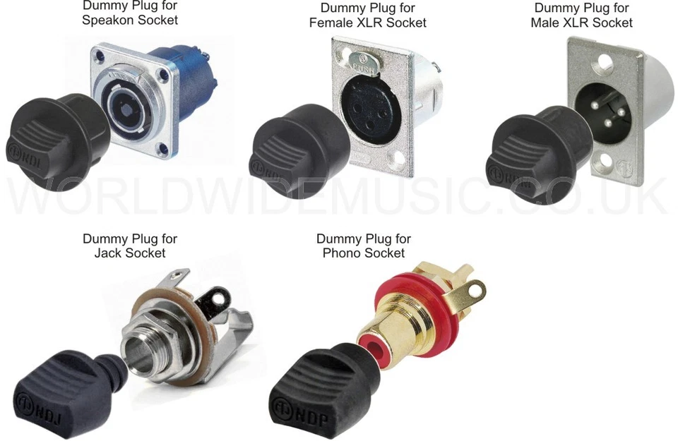 Neutrik Dummy Plug For XLR's, Phono, Speakon & Jack Sockets - Keep the Dirt Out!