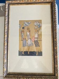 NWT - 1920’s Art Deco Fashion Girls Framed Wall Art | Marmont Hill | MSRP $135 - Picture 1 of 10