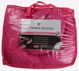 Complete Whole Body Pregnancy Pillow EZ Dreams Prenatal Solutions Pink Polka Dot - Picture 1 of 3
