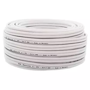 Cavo per Altoparlante 10M (Bianco) - 2X4Mm² - Cavo in Rame OFC per Hifi/Audio - - Foto 1 di 12