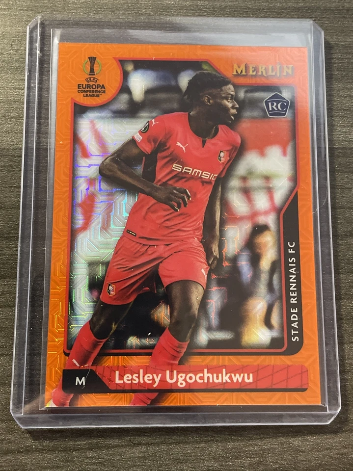 2021-22 Merlin Chrome UEFA Orange #8 Lesley Ugochukwu - Rennais RC 01/25 - Image 1 of 2