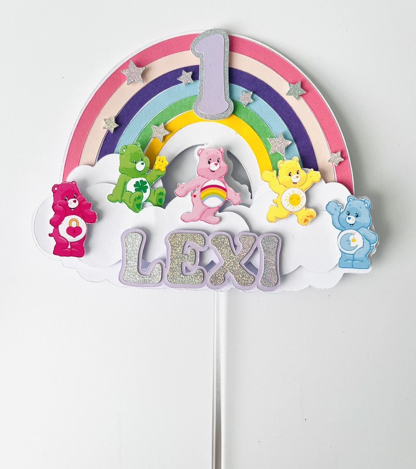 Decoración de pastel de osos de cuidado personalizado Foto 1 de 1