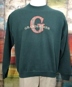 Sudadera Vintage Fruit of the Loom Grandpa Bordada XL VERDE - Imagen 1 de 6