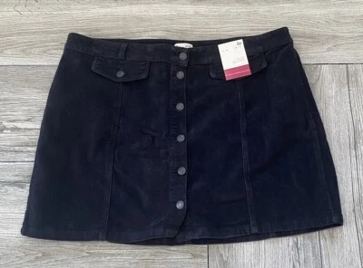 So Black Corduroy Mid Rise Mini Skirt Plus Size 22/40W  Womens Size 22 - Image 1 of 4