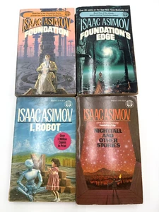 4 Isaac Asimov Vintage Paperbacks I, Robot Foundation's Edge Nightfall & Other - Foto 1 di 6