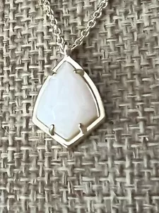 Kendra Scott Cory Gold Tone Necklace with White or Ivory Stone - Picture 1 of 6