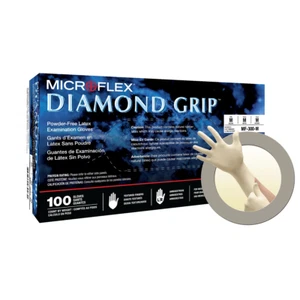Microflex MF300XL-CASE Diamond Grip XL Disposable Latex White Gloves 1,000pk - Picture 1 of 10